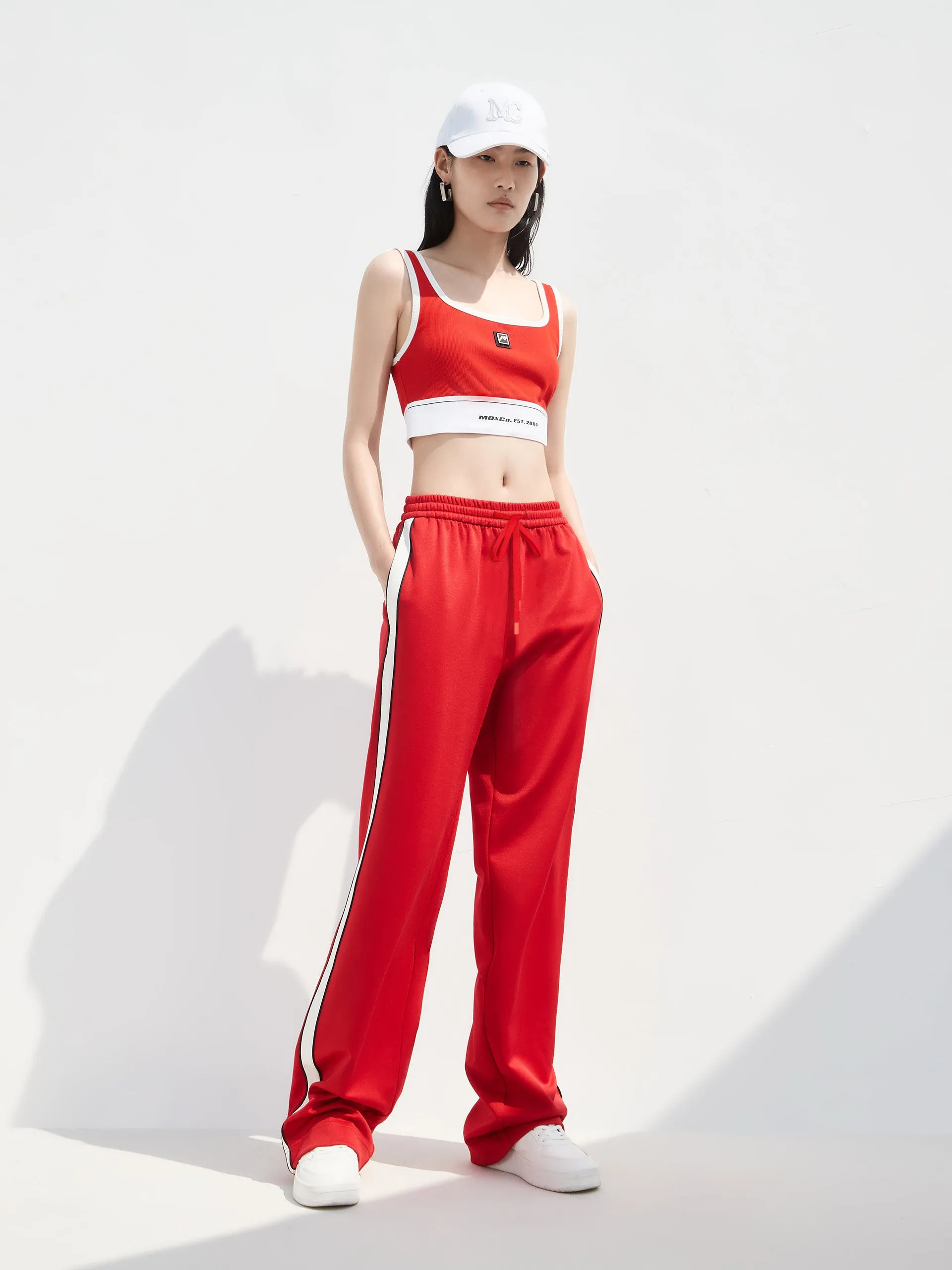 Straight Drawstring Casual Pants