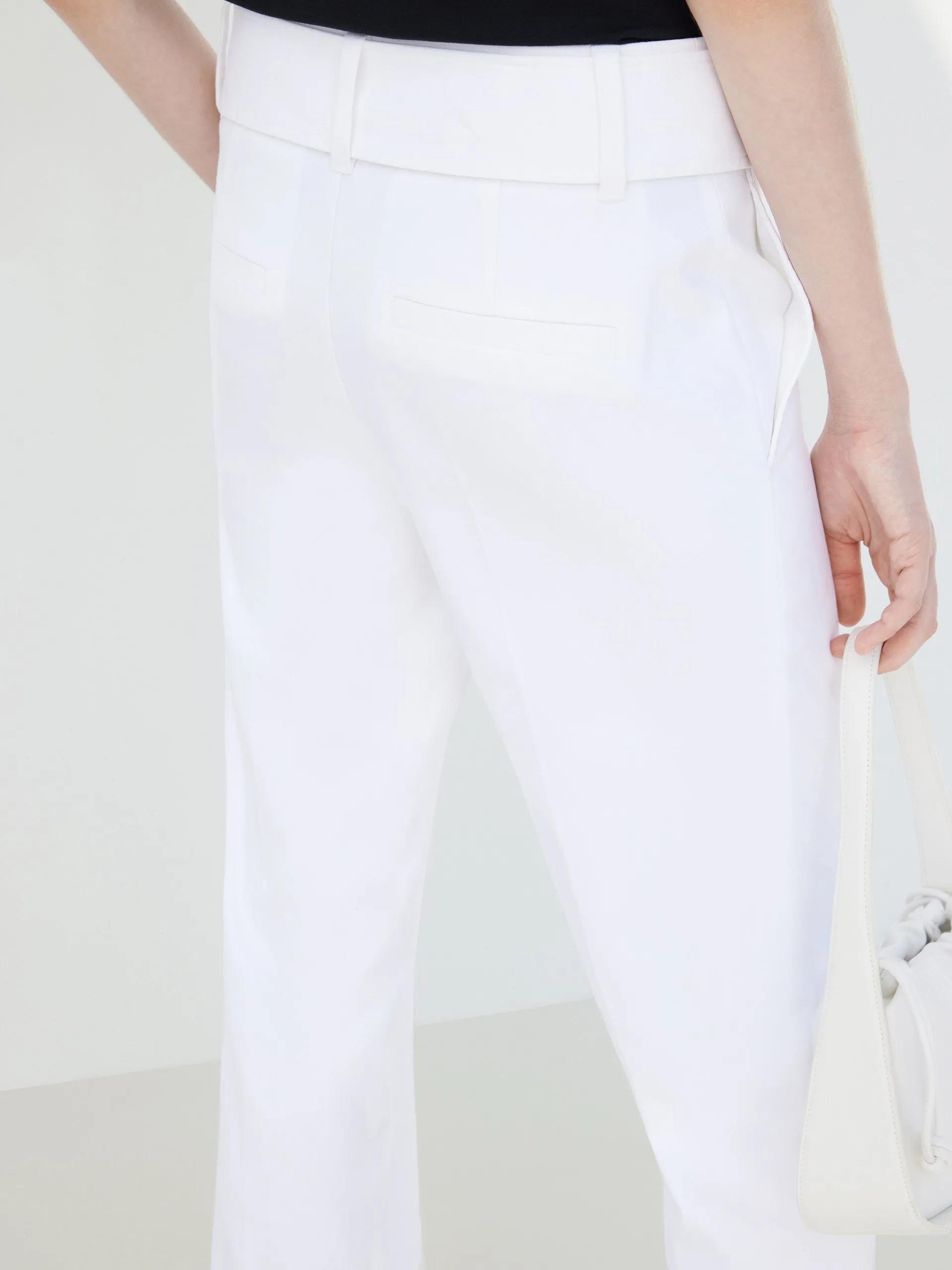 Straight Suit Pants with Belt