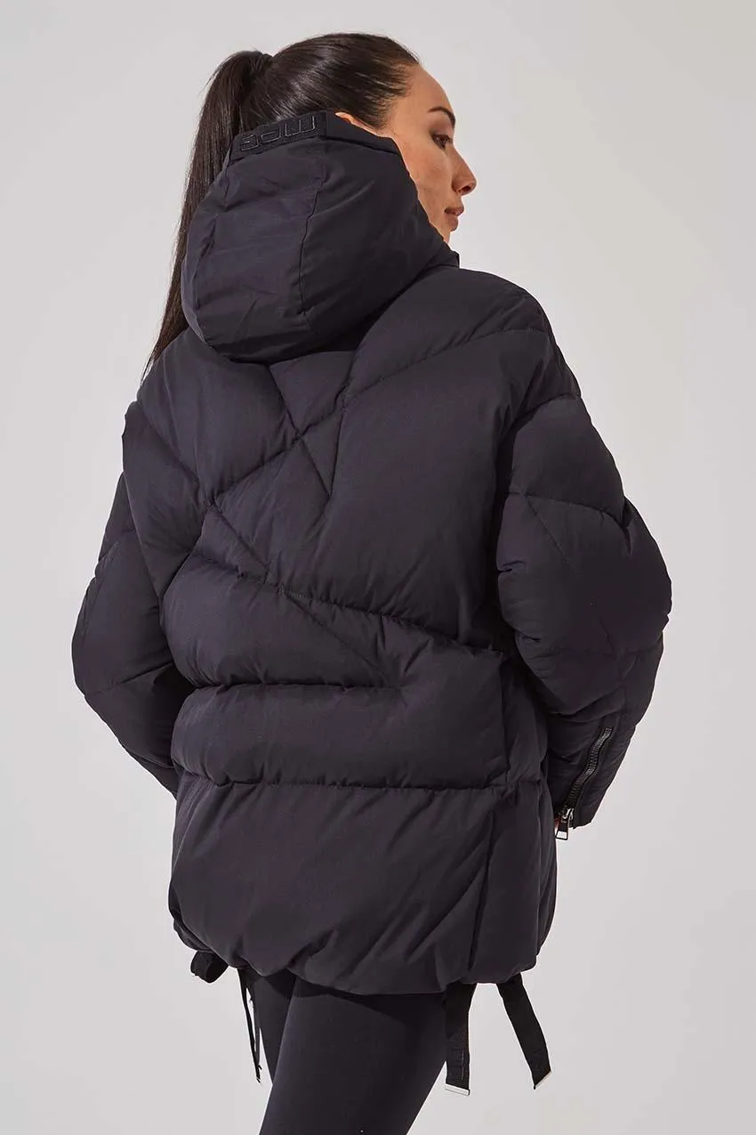 Stratosphere Black Slouchy Puffer Jacket