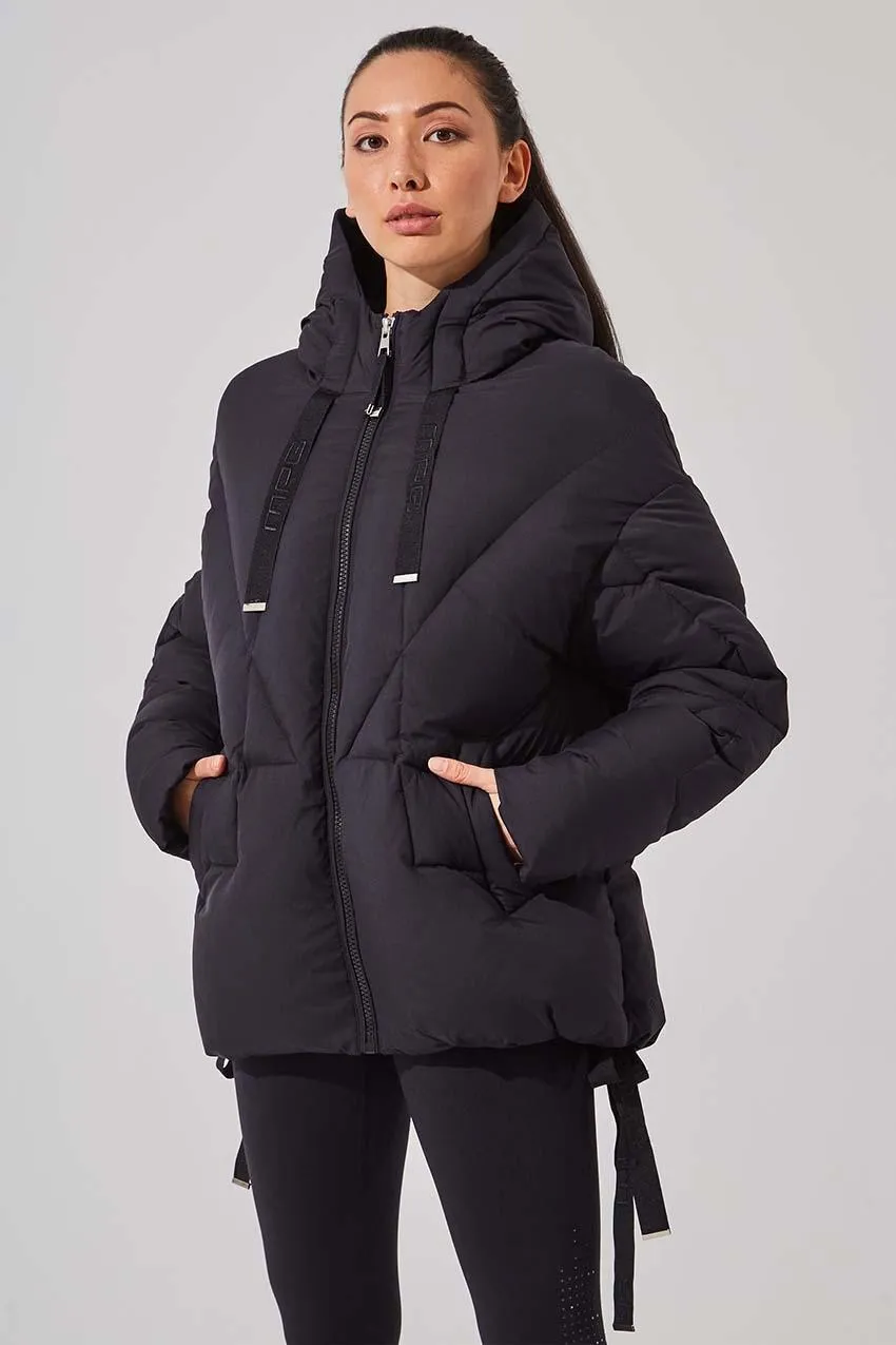 Stratosphere Black Slouchy Puffer Jacket