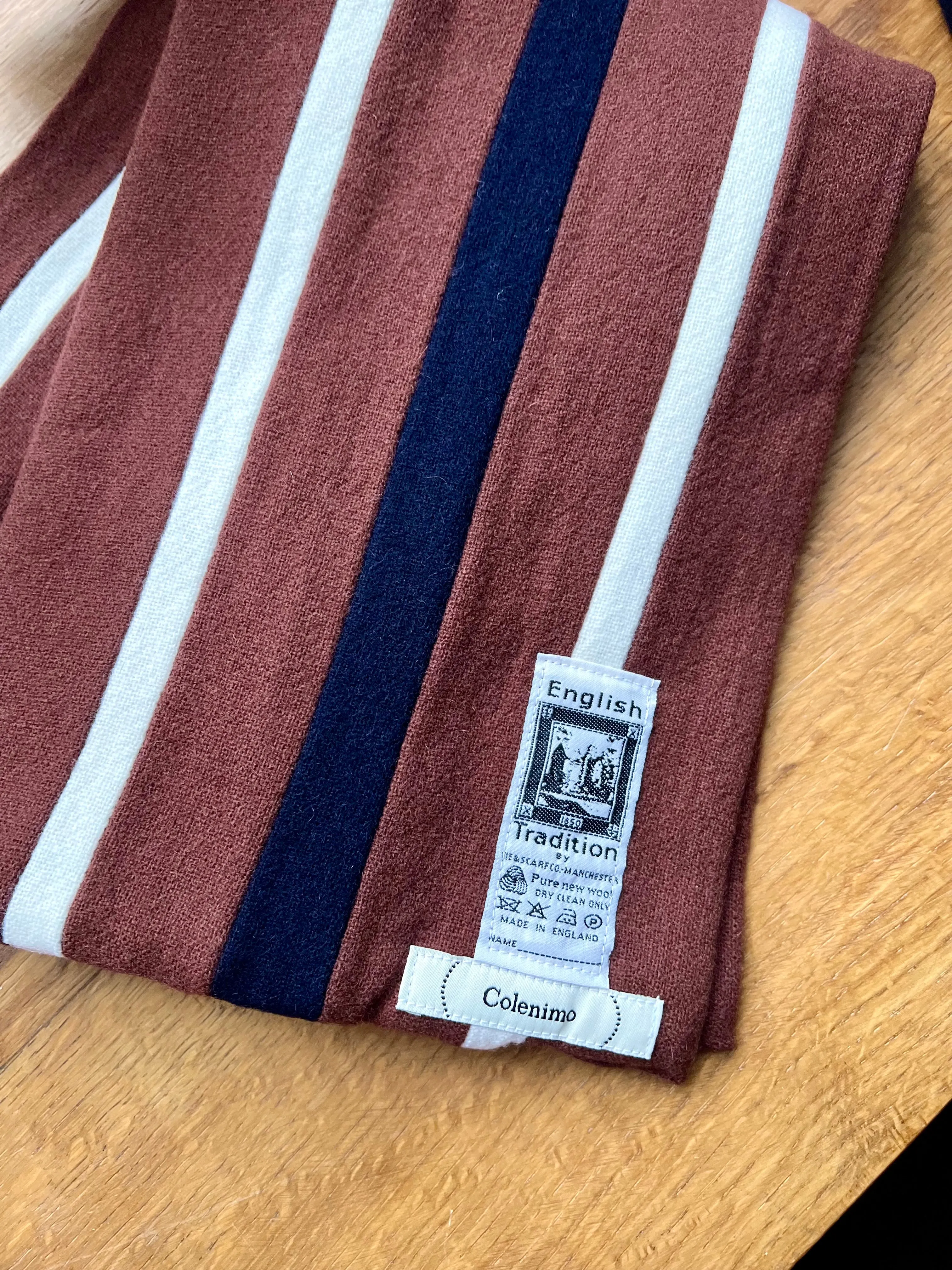 Stripe Scarf / Brown