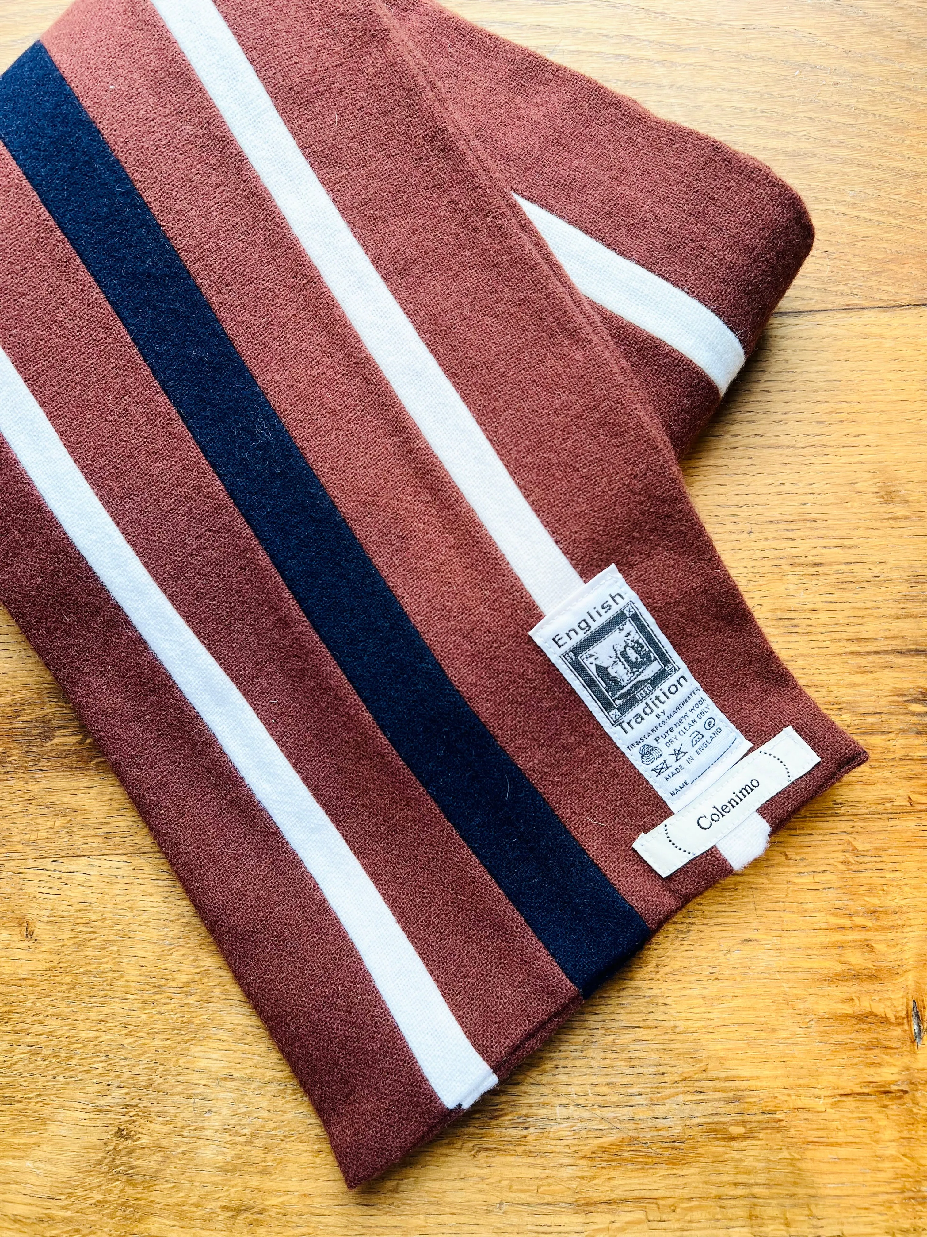 Stripe Scarf / Brown