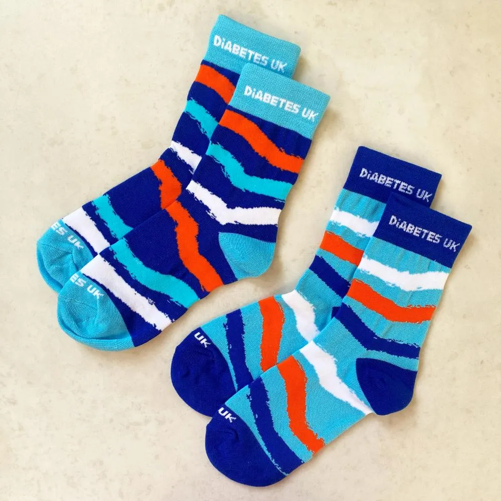 Stripes Diabetes UK Socks Twin Pack (INT)