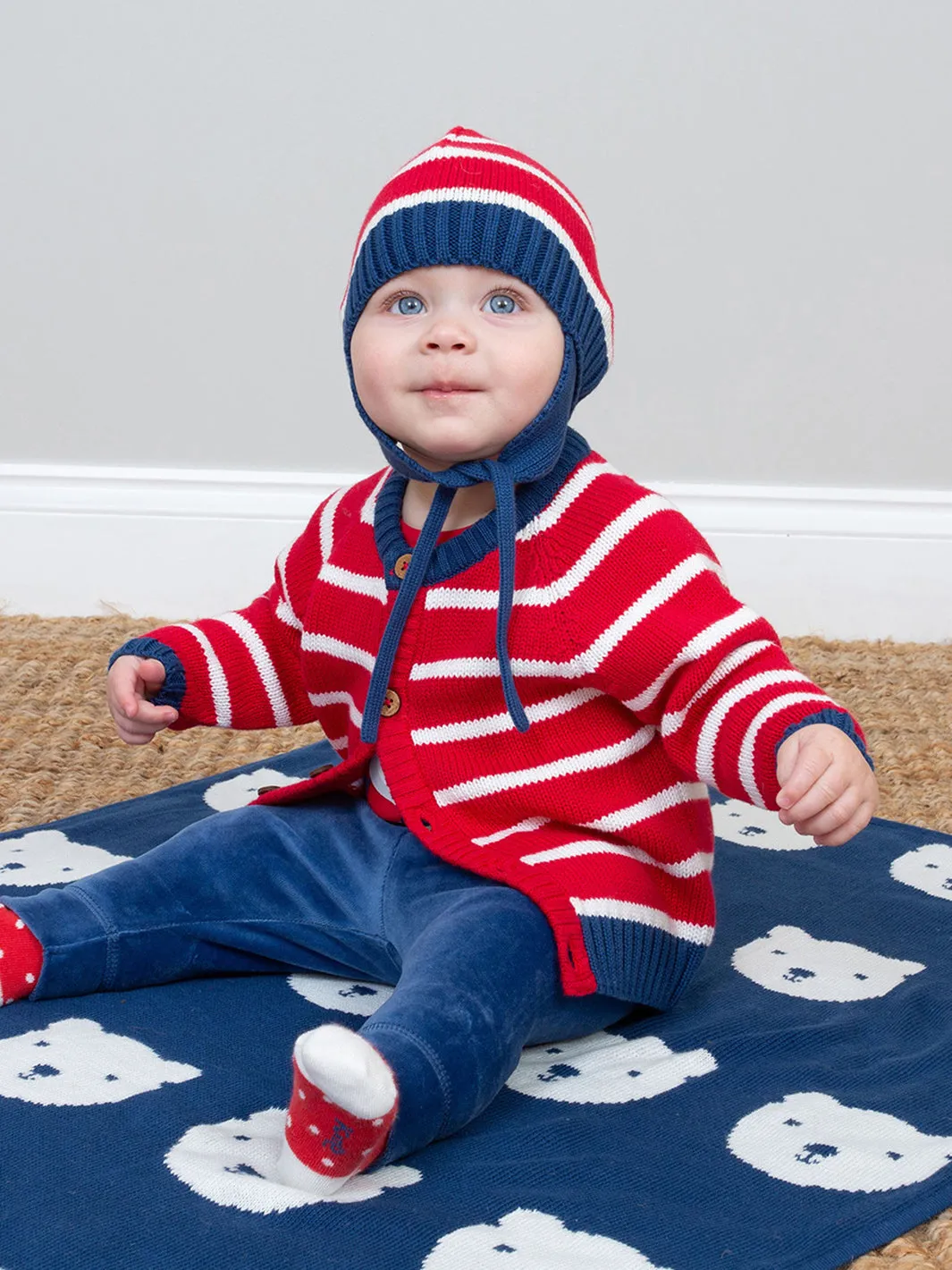 Stripy knit hat