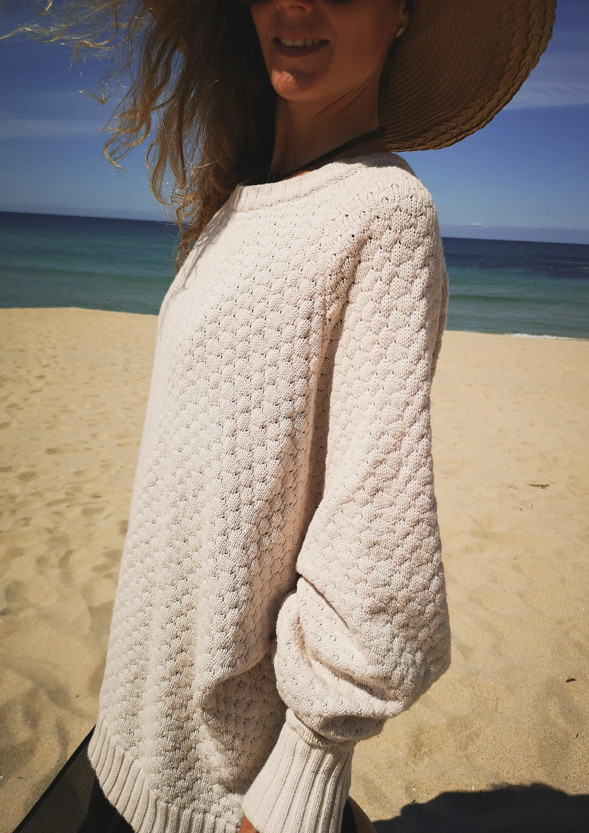 SWEATER OVERSIZE - KNIT PEARL ivory