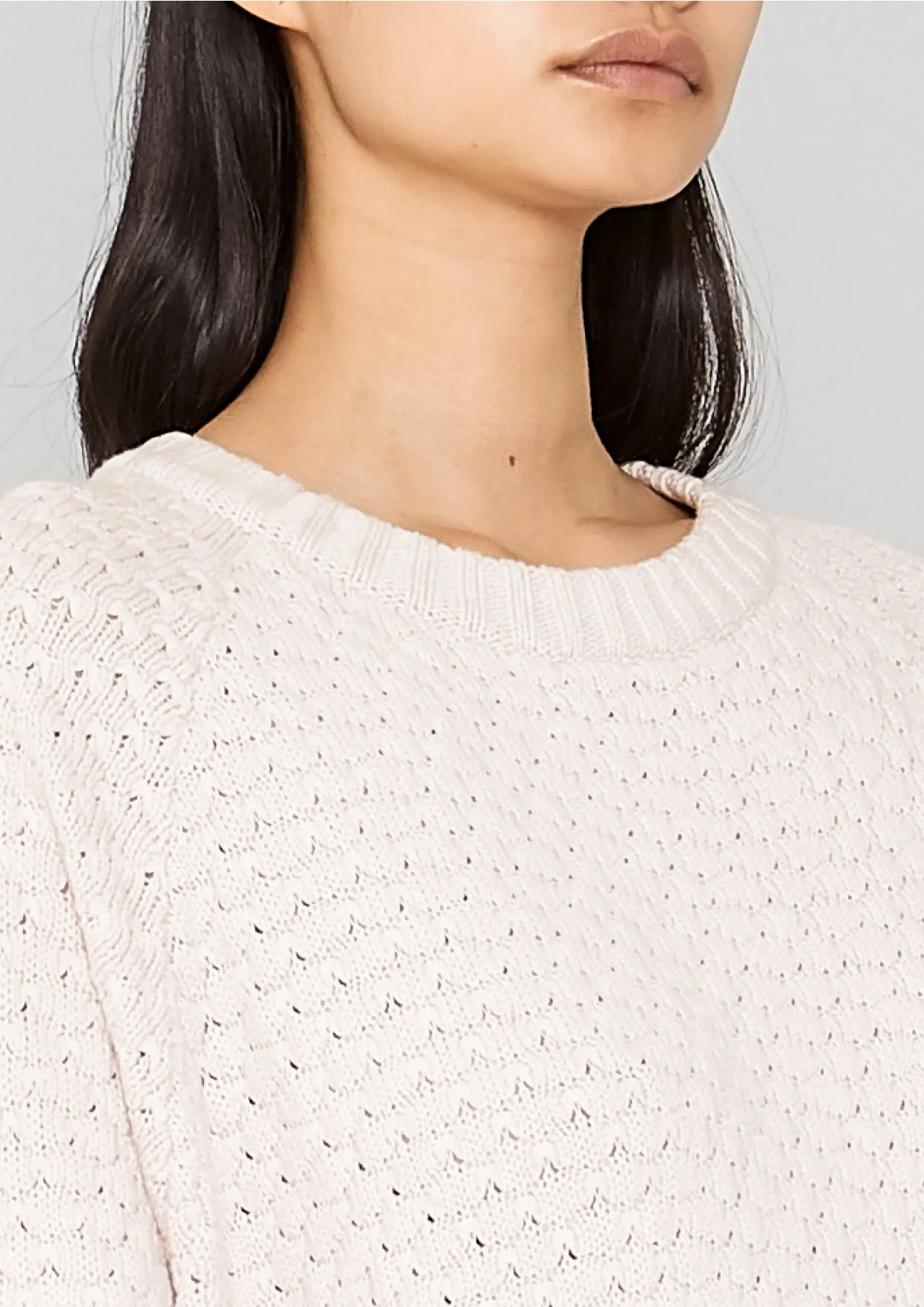 SWEATER OVERSIZE - KNIT PEARL ivory