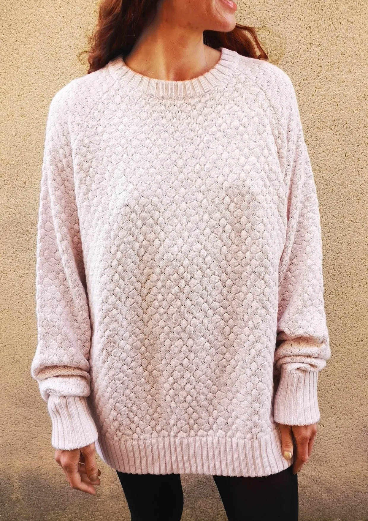 SWEATER OVERSIZE - KNIT PEARL ivory