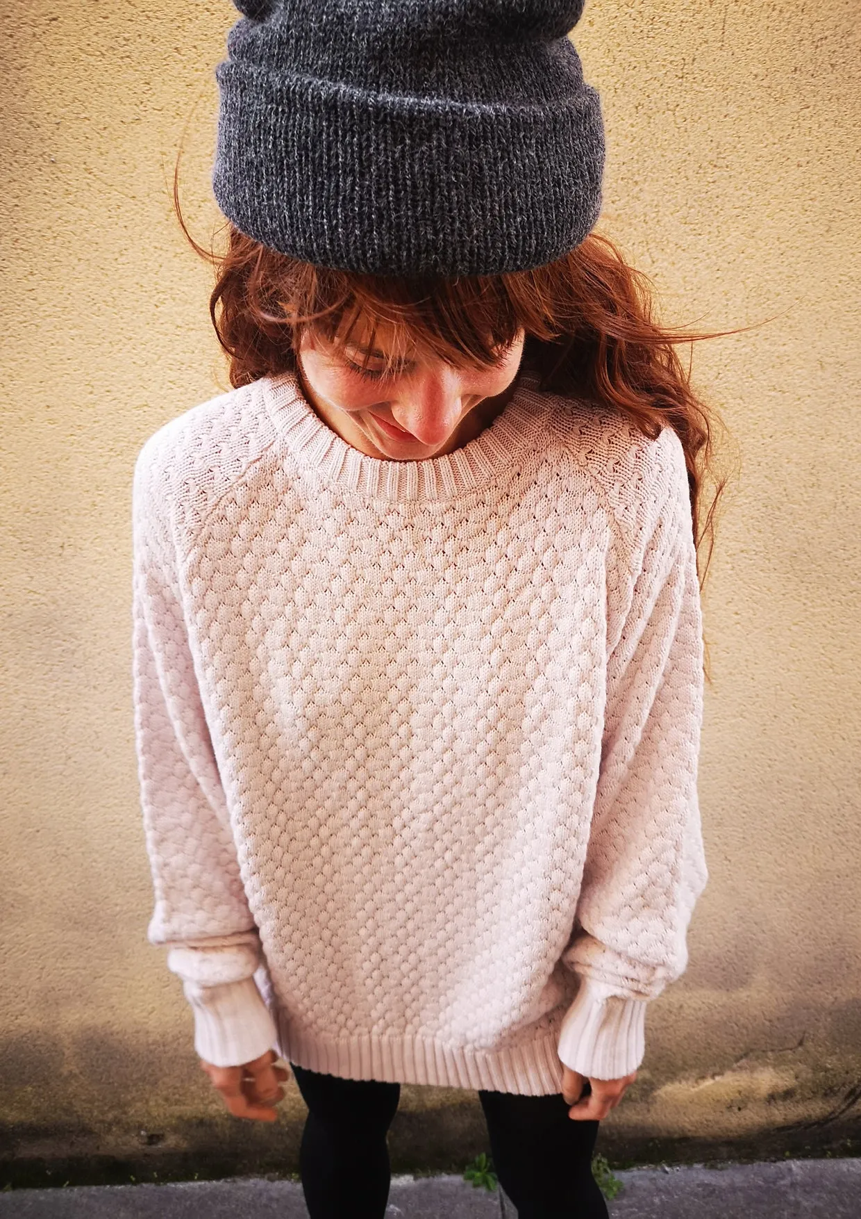 SWEATER OVERSIZE - KNIT PEARL ivory