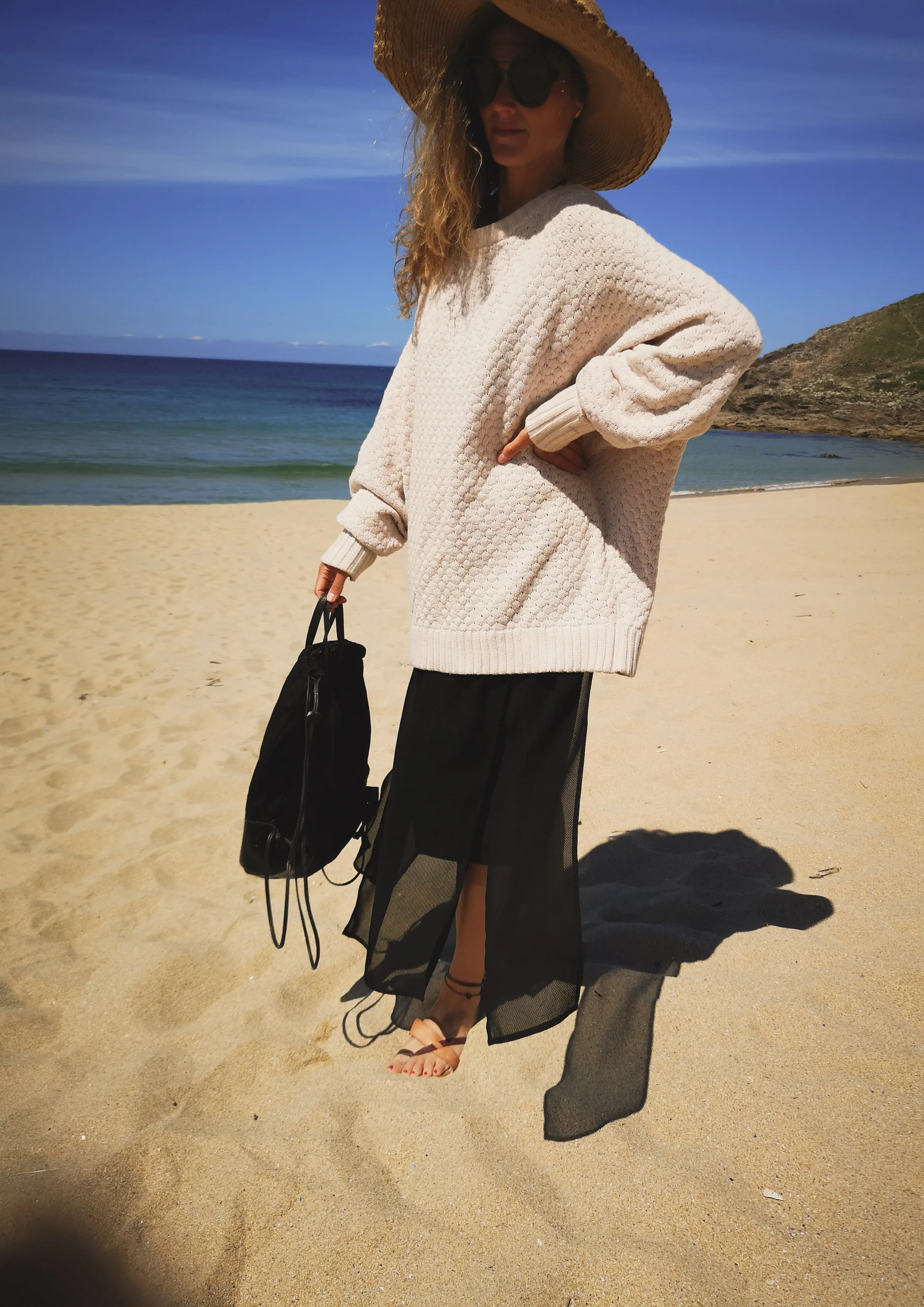 SWEATER OVERSIZE - KNIT PEARL ivory