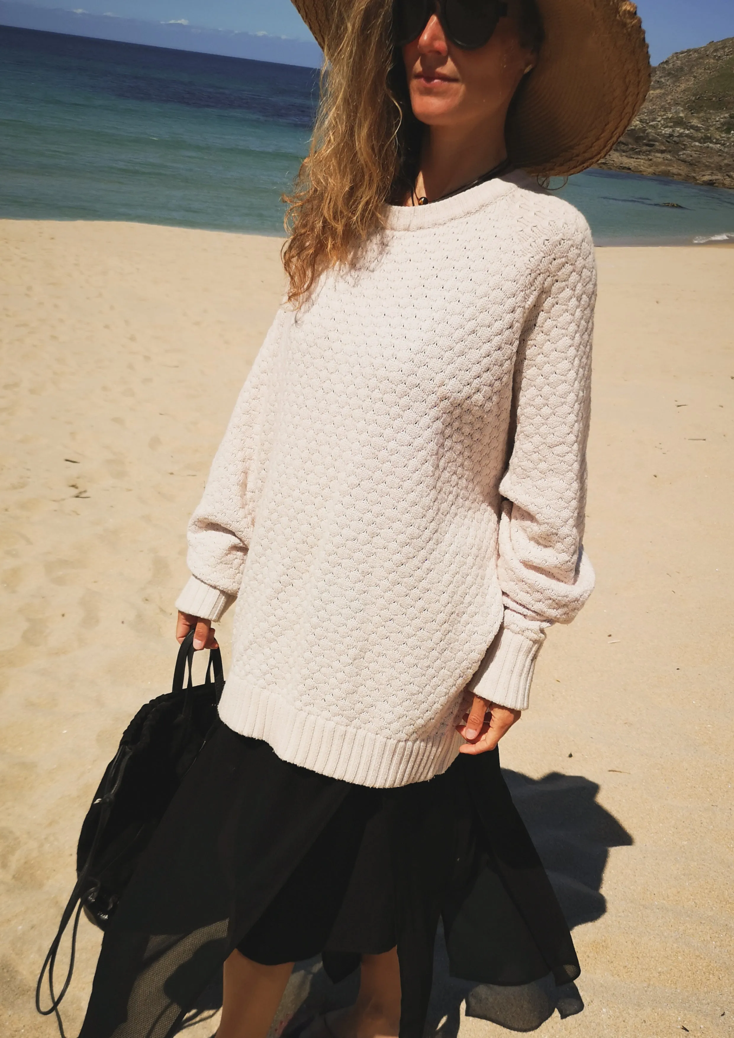 SWEATER OVERSIZE - KNIT PEARL ivory