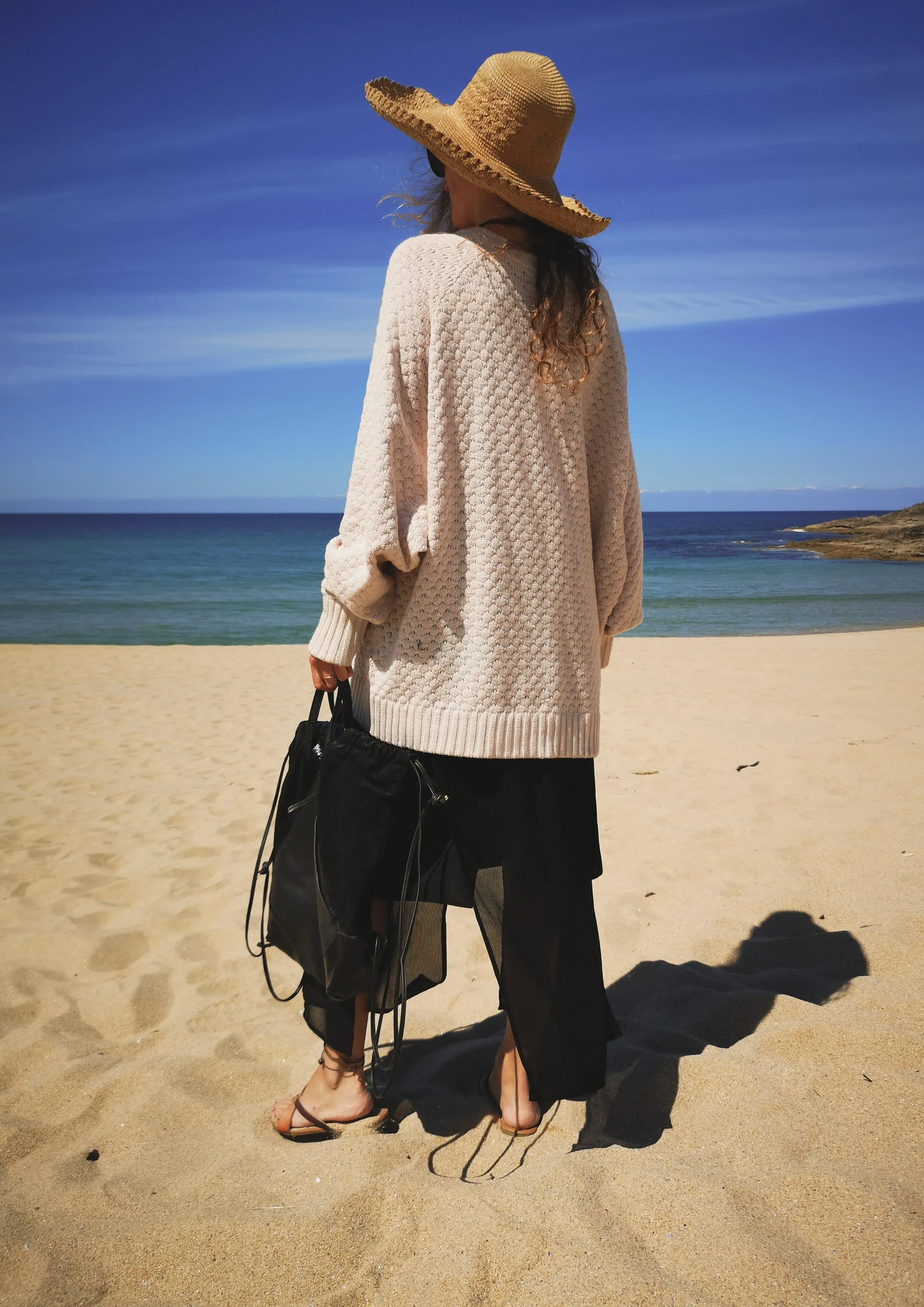 SWEATER OVERSIZE - KNIT PEARL ivory