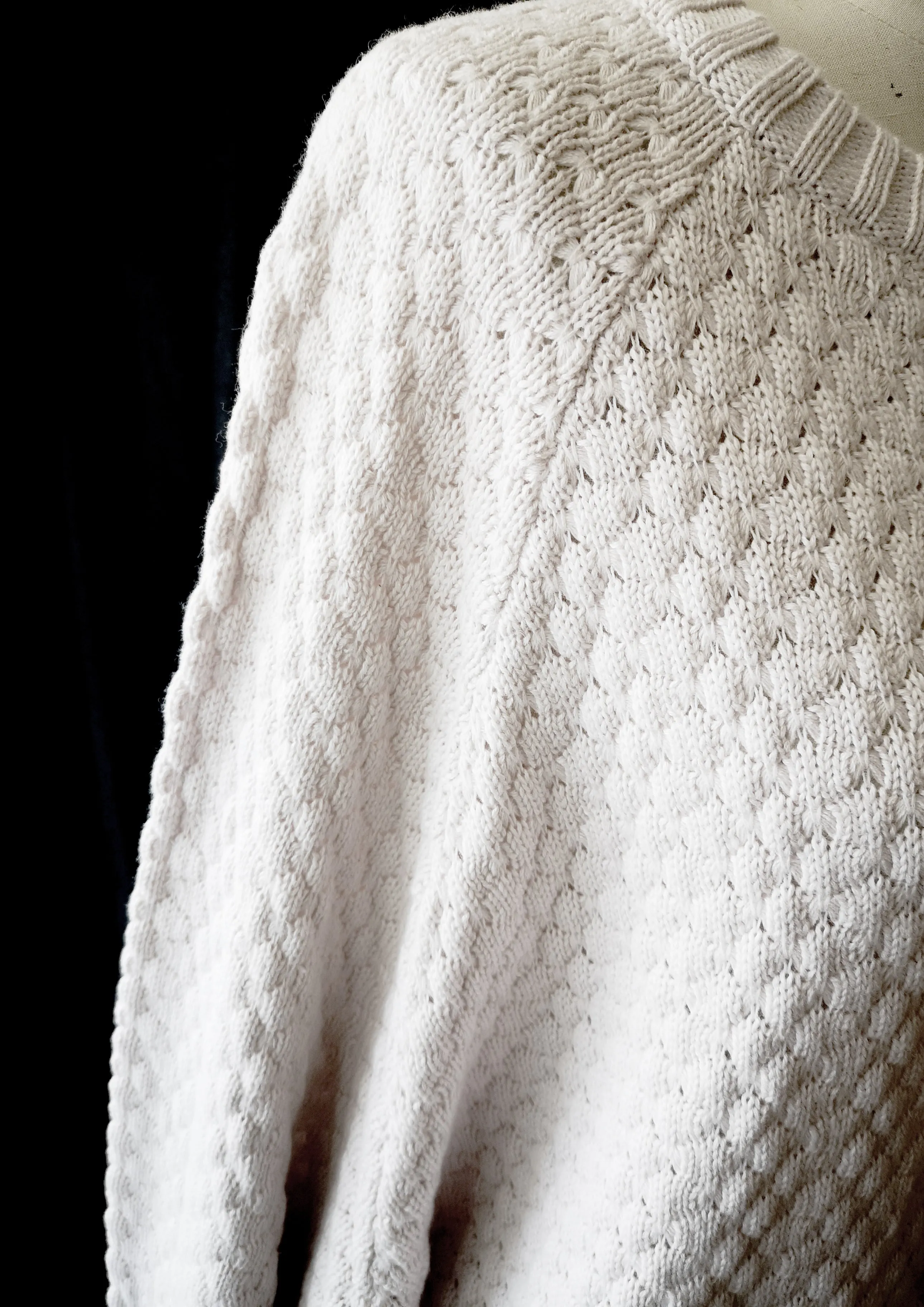 SWEATER OVERSIZE - KNIT PEARL ivory