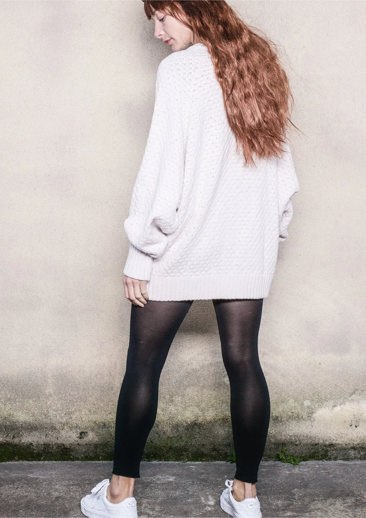 SWEATER OVERSIZE - KNIT PEARL ivory