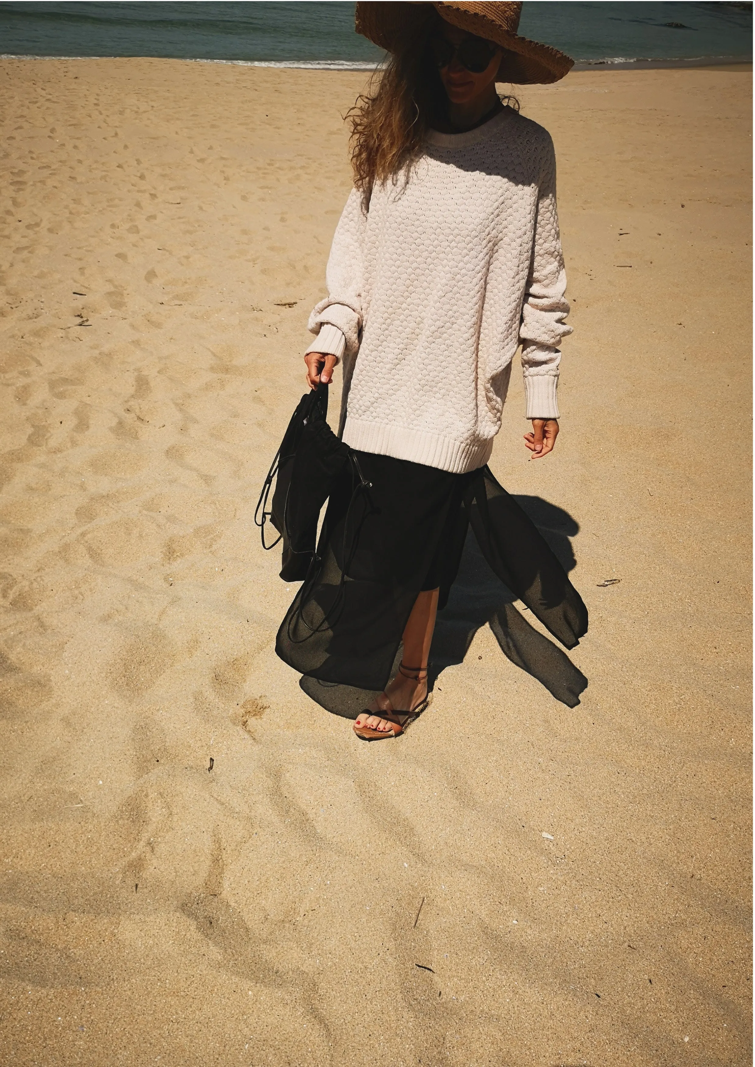 SWEATER OVERSIZE - KNIT PEARL ivory