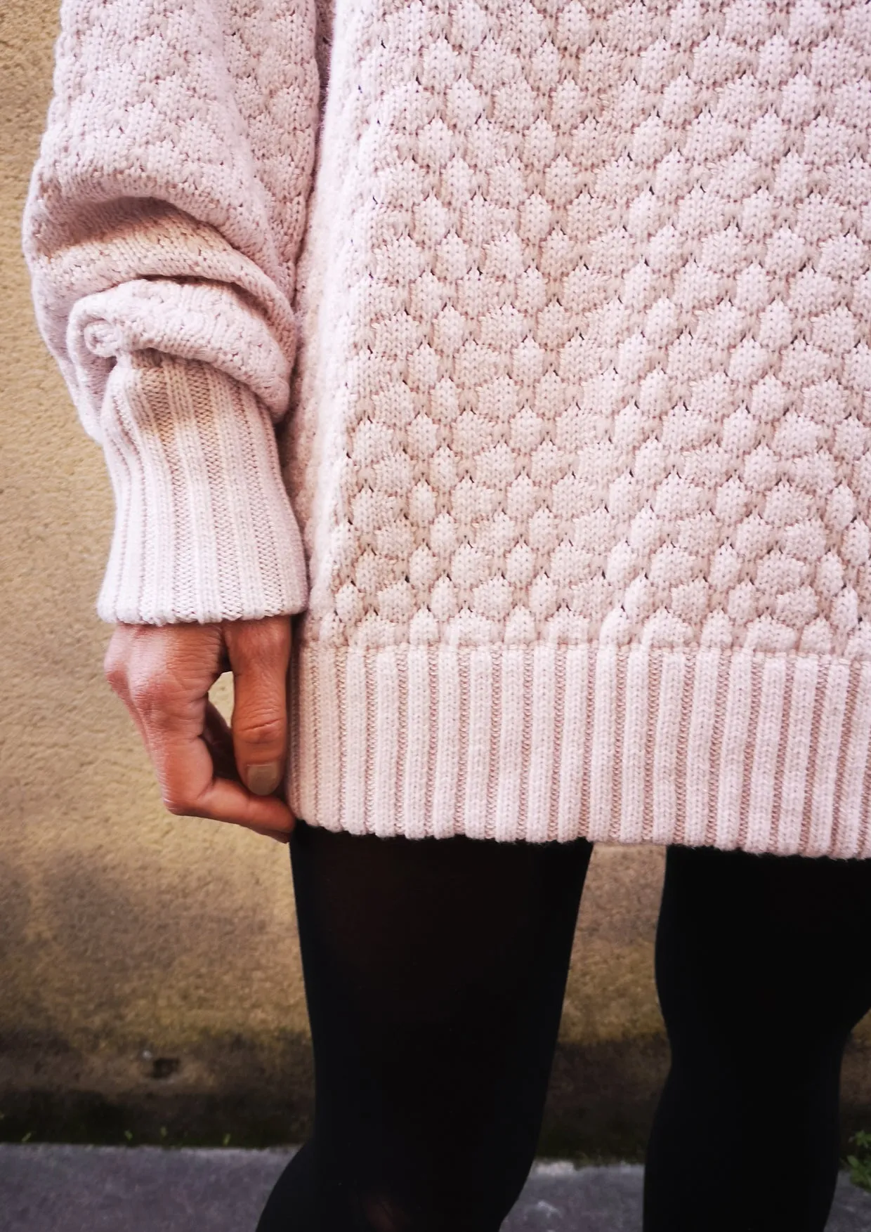 SWEATER OVERSIZE - KNIT PEARL ivory