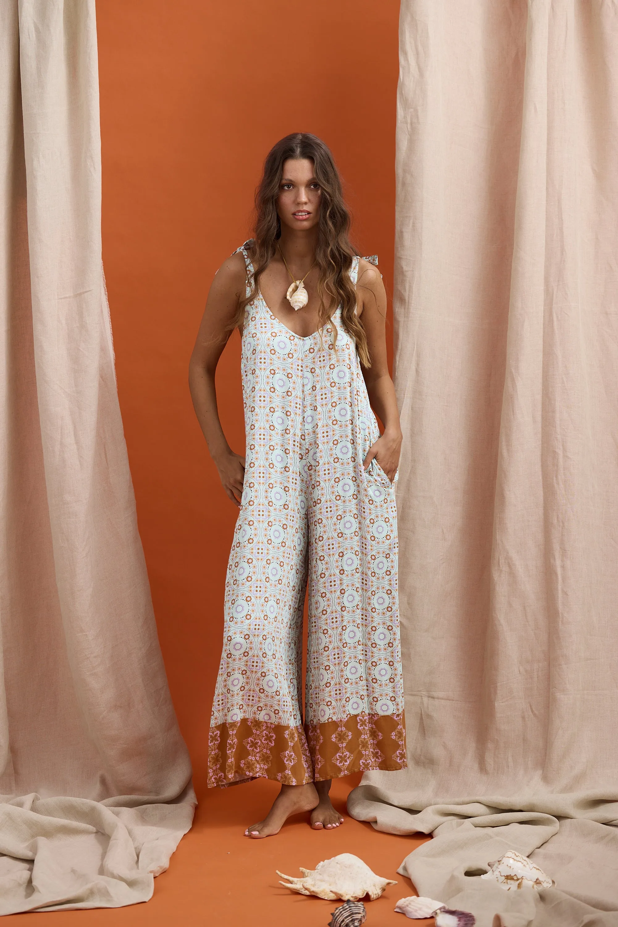 Temple Jumpsuit in Medina Blue