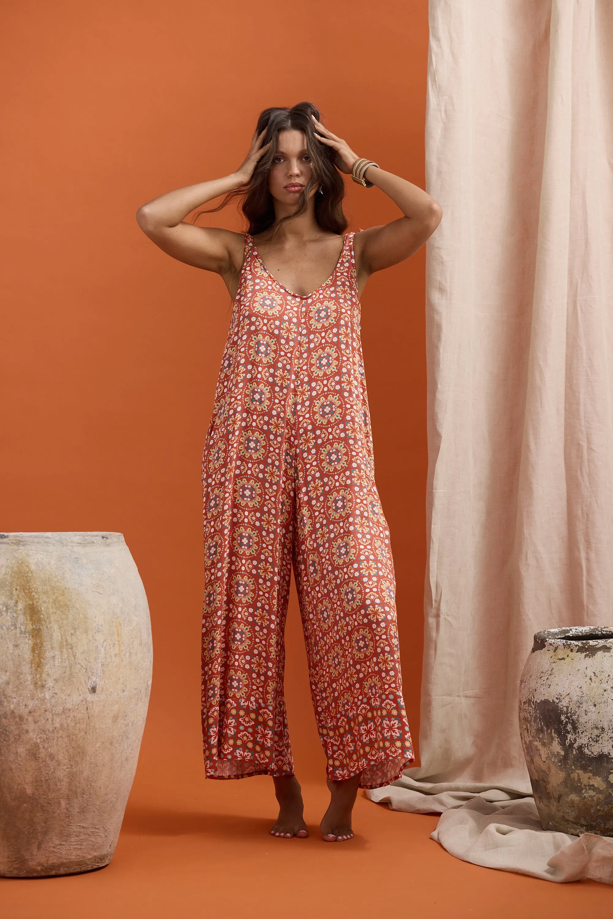 Temple Jumpsuit in Medina Spice