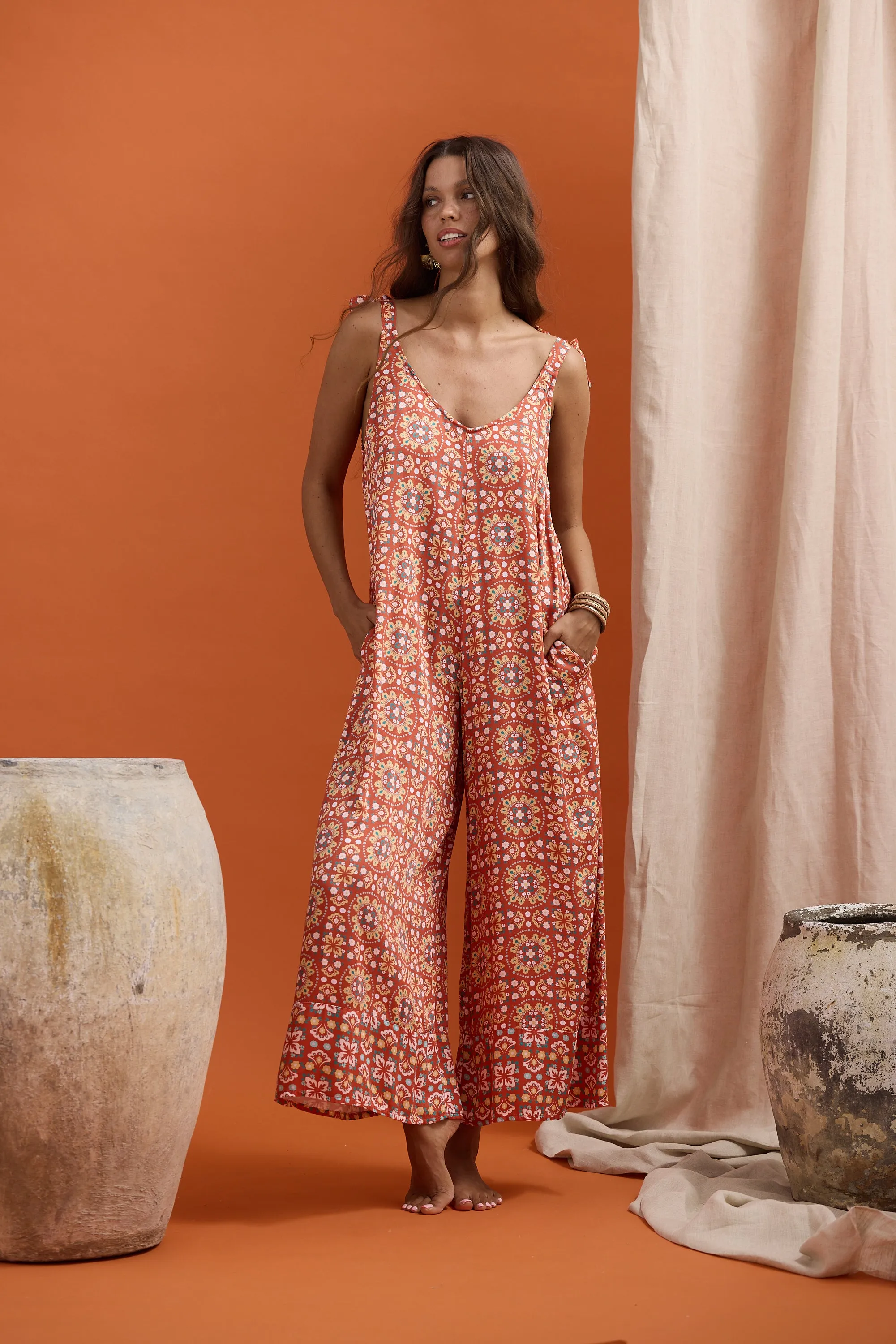 Temple Jumpsuit in Medina Spice