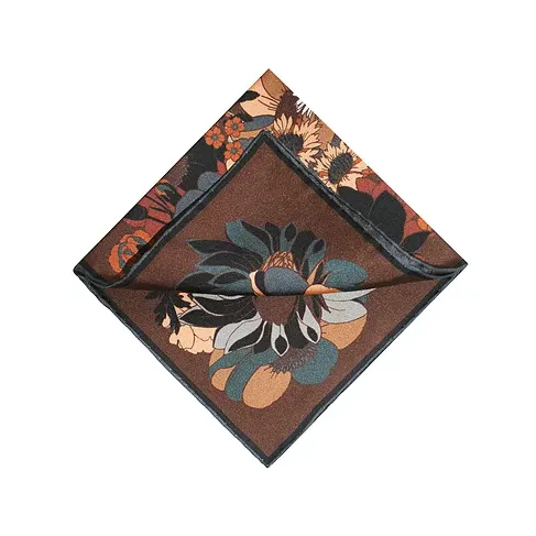 The English Garden Pocket Square - Chestnut [Preorder]