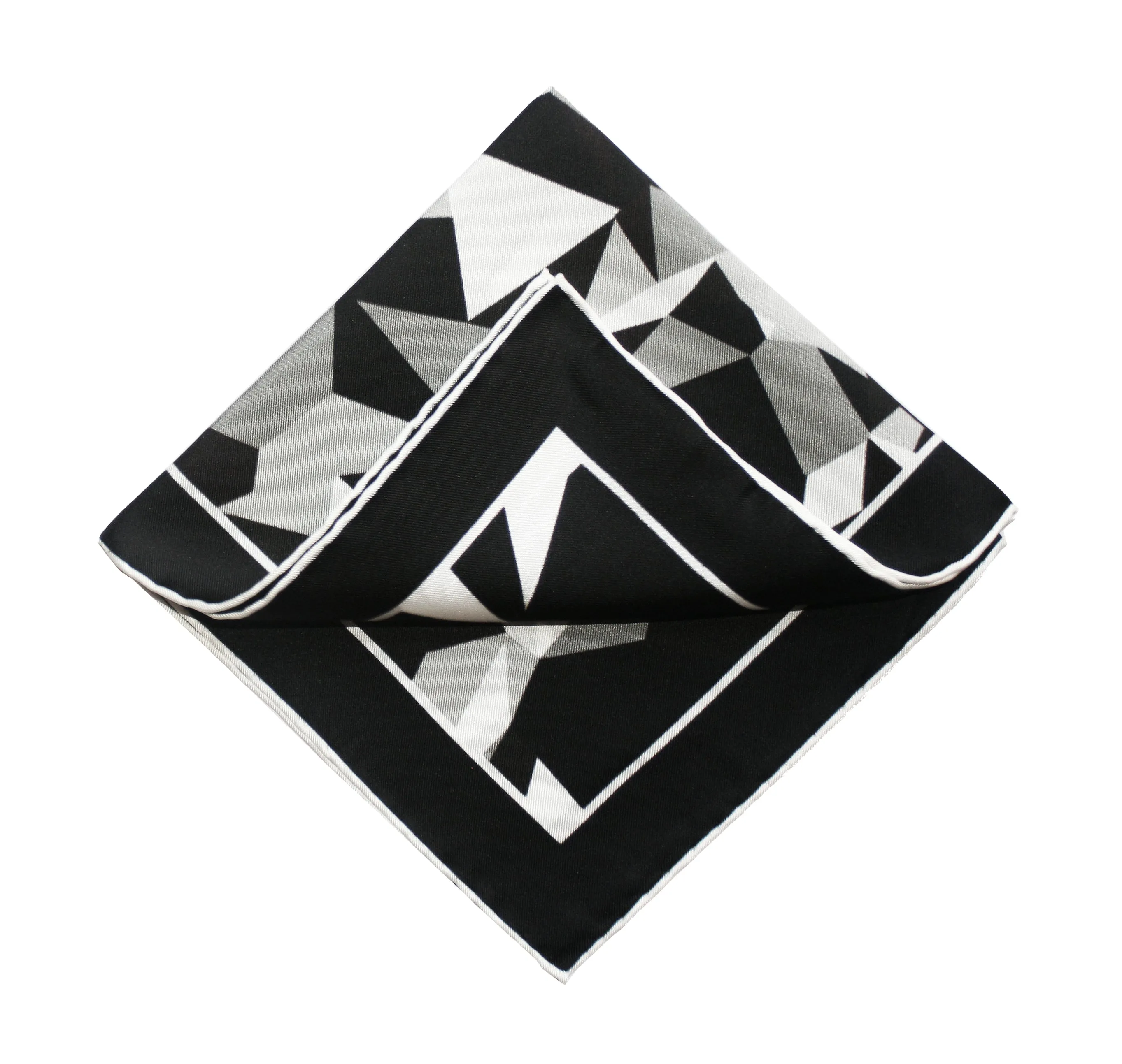 The Prism Pocket Square - Black | 35x35cm