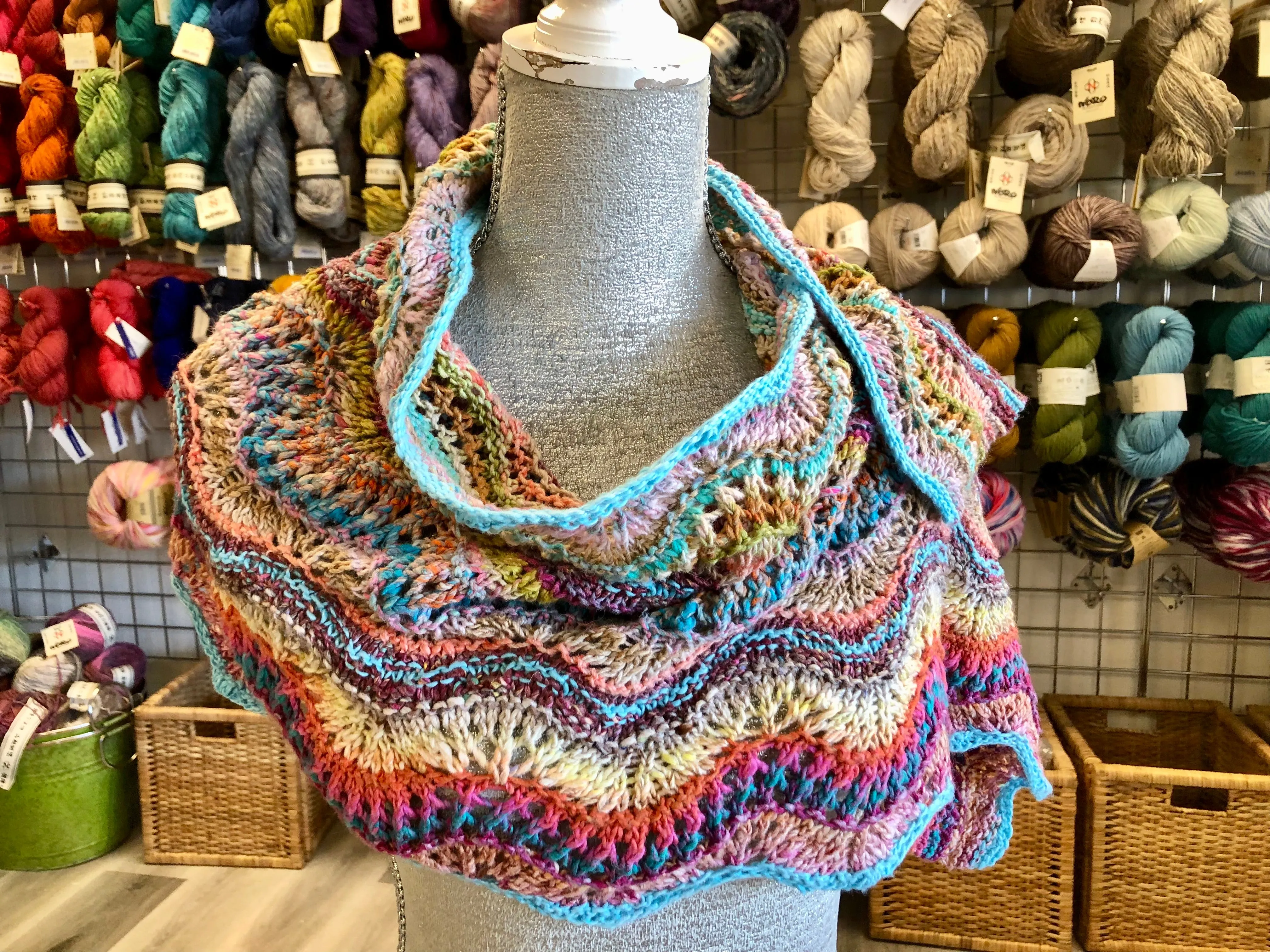 TIDEWATER WRAP - LIMITED EXCLUSIVE NORO YARN SAMPLER WRAP KIT