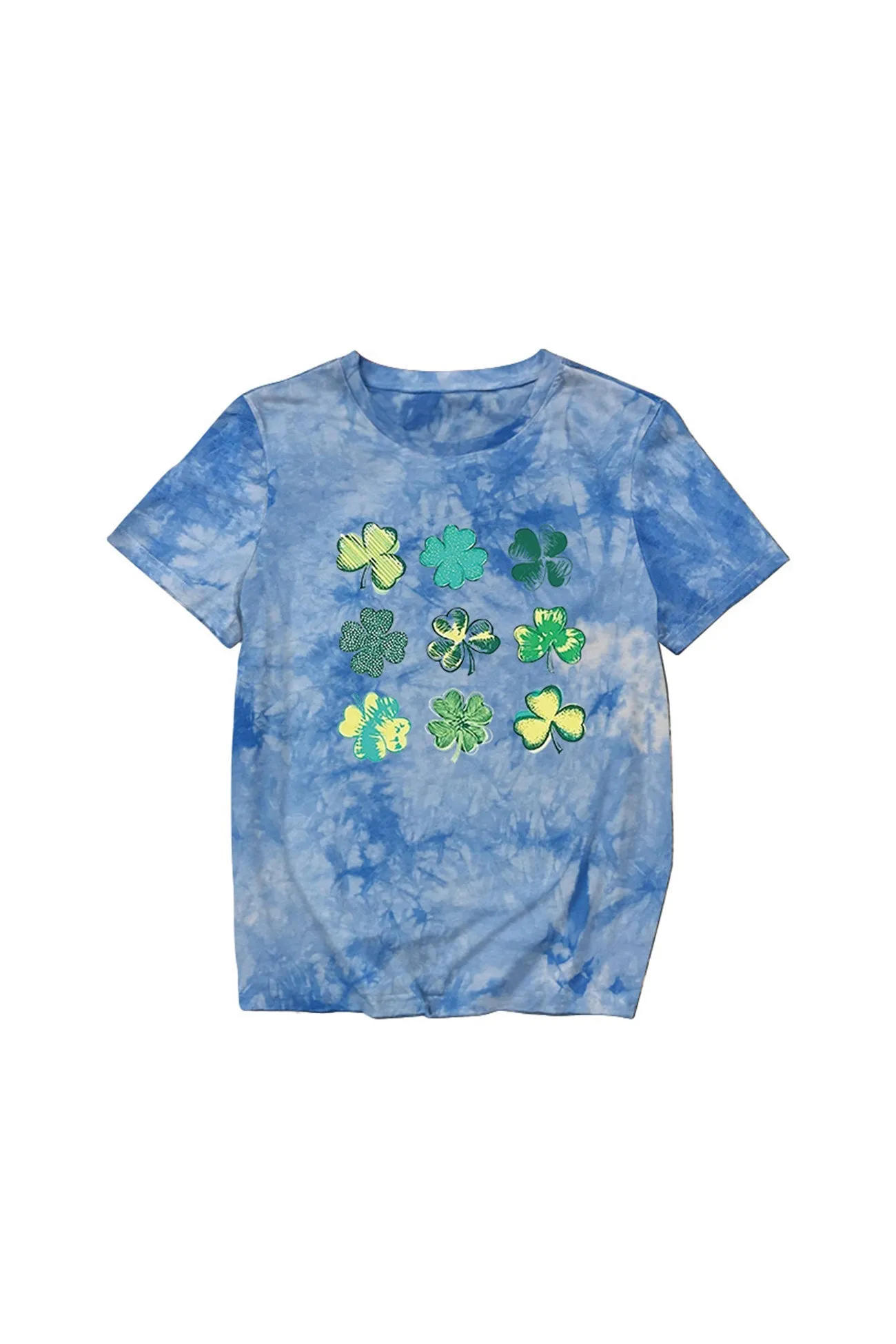 Tie-dye Clover Printed T-shirt