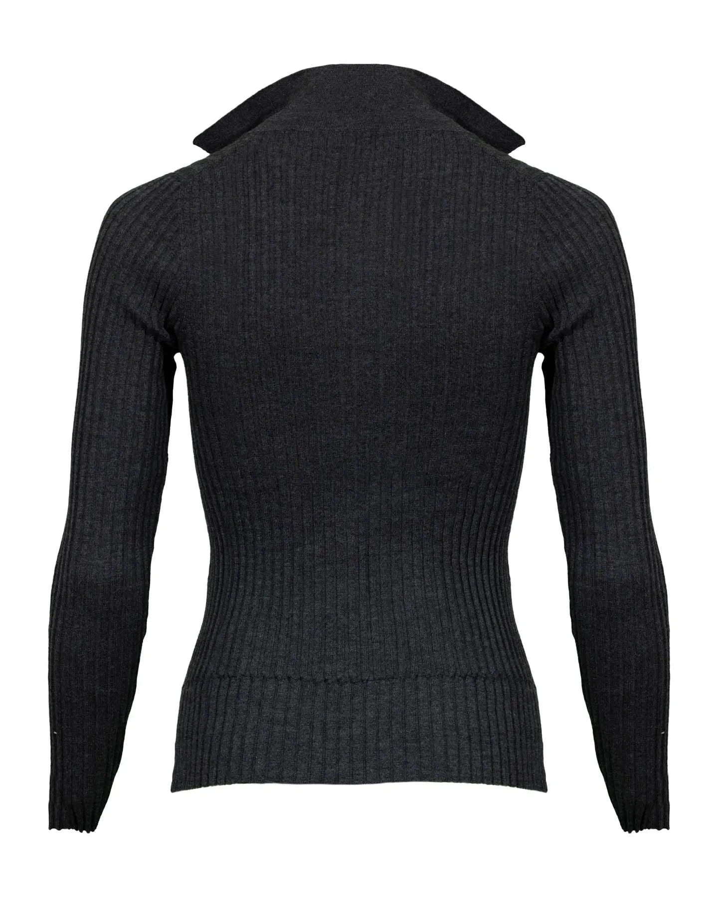 Tonet Rib Merino Polo Pullover