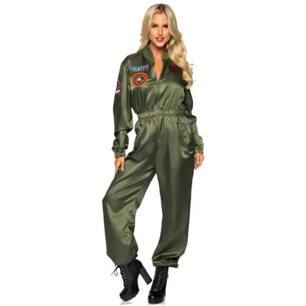 Top Gun Ladies Parachute Flight Suit Costume