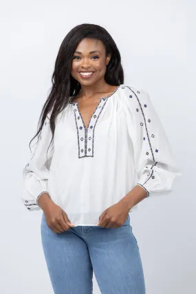 Velvet Tina Blouse in White