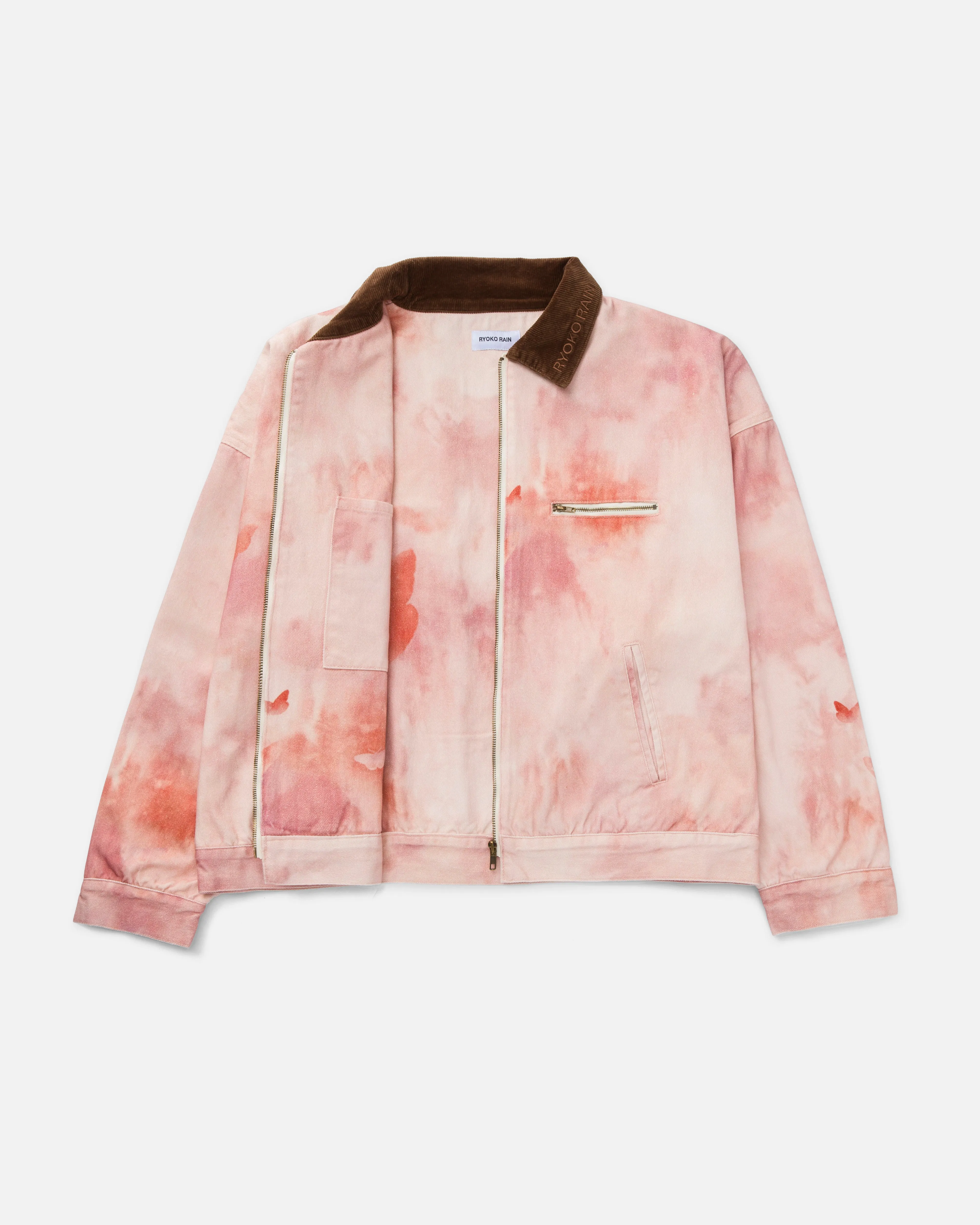 WATERCOLOR BUTTERFLY WORK JACKET