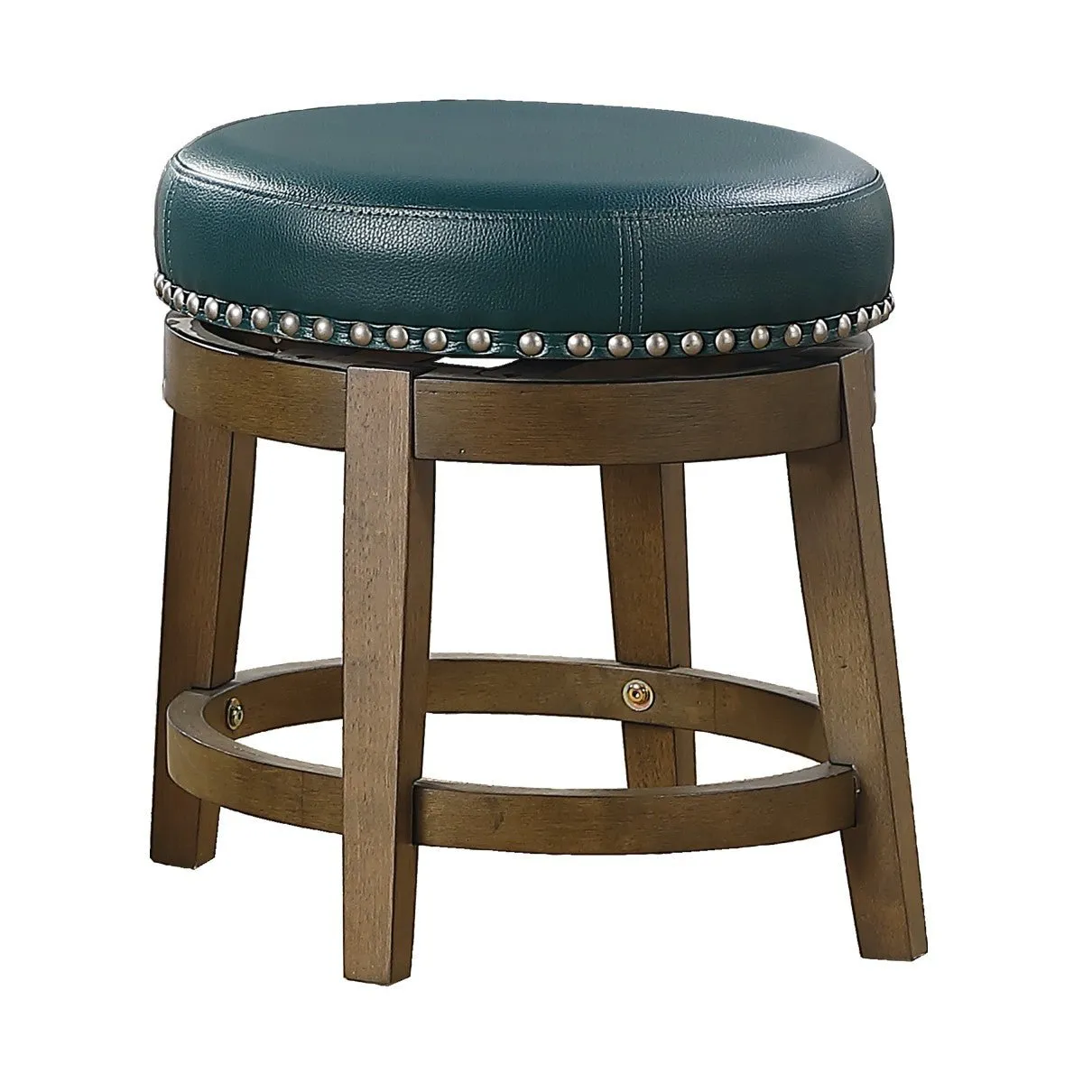 Westby Short Round Swivel Stool, Green - Set of 2