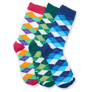 Wild Argyle Men's Crew Socks Gift Set