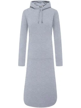 Womens Casual Hooded Loungewear Long Hoodie Dress Sweatshirt