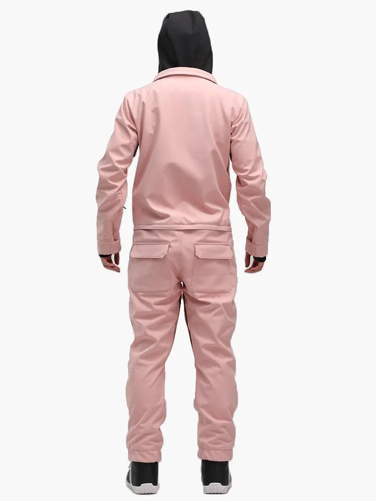 Women's Slope Star Light Pink One Piece Snowboard Suit Jumpsuit