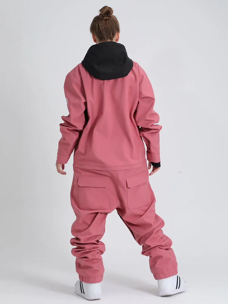 Women's Slope Star Pink One Piece Snowboard Suit Jumpsuit