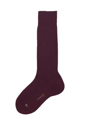 WOOL SHORT SOCKS | Burgundy