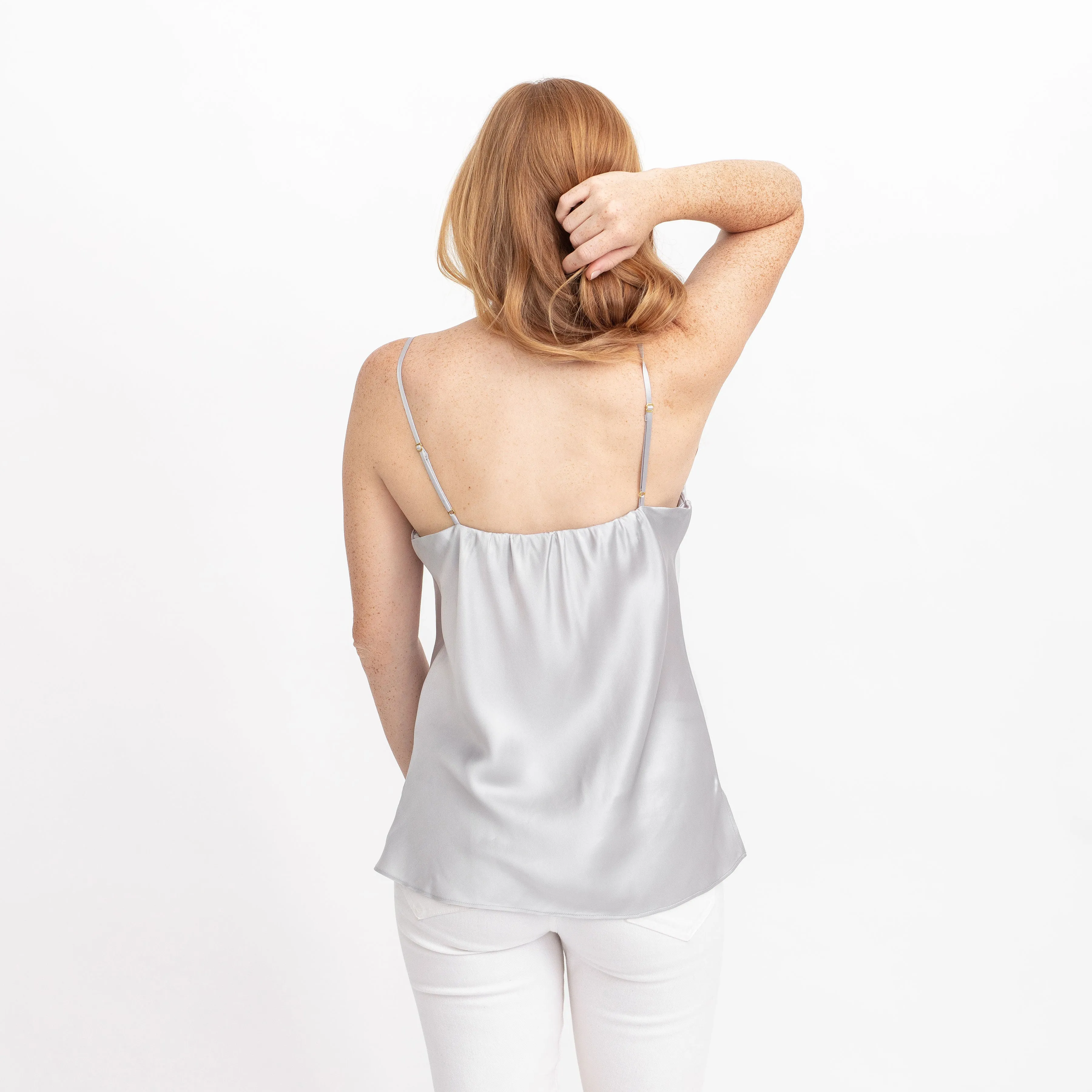 Worry-Free Silk Cami - Metallic Grey