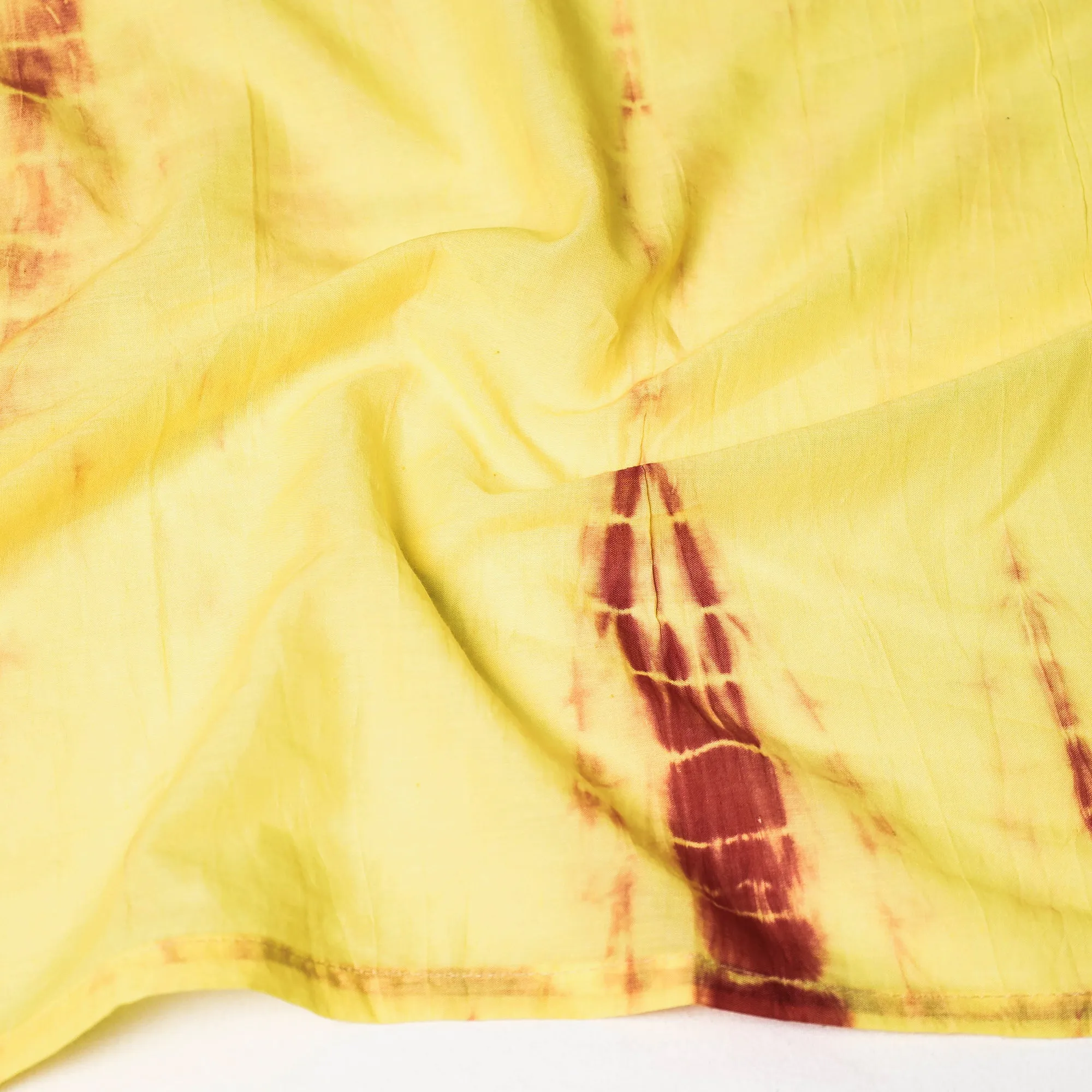 Yellow - Shibori Tie-Dye Cotton Scarf